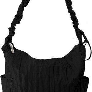 Women's Large Polyester Tote Bag with Adjustable Crossbody Strap, Multiple Compa